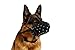 CollarDirect Dog Muzzle German Shepherd Dalmatian Doberman Setter Leather Basket Medium Large Breeds (Black, Medium)