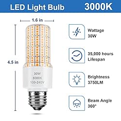 Led Light Bulb Equivalent 250w Super Bright Led
