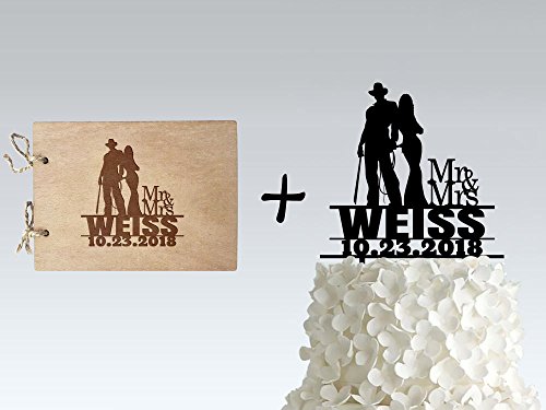 Click Here to See More Images Bundle: Cake Topper + Wedding Guest Book - inspired by Indiana Jones