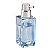 mDesign Modern Square Glass Refillable Foaming Hand Soap Dispenser Pump Bottle for Bathroom Vanities or Kitchen Sink, Countertops - Navy Blue/Brushed