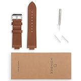 WONBEE Wooden Leather Watchband/Top Cowhide Watch Strap/ Color Brown