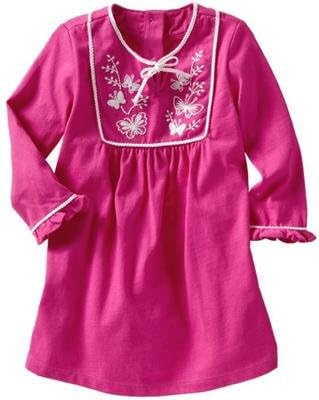 Amazon Co Jp gap ギャップ Baby Gap 蝶刺繍 ワンピース 長袖 ショーツ付 ピンク 月齢 1歳半 2歳 並行輸入品 18 24m 1歳半 2歳 服 ファッション小物