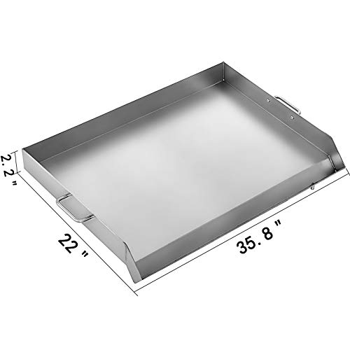 universal stainless steel rectangular griddle for gas bbq grills 23" x