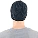 FORBUSITE Mens Slouchy Knit Beanie Summer Winter Skullcap Hats B306 (Solid-Black)
