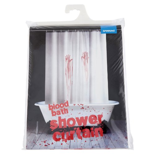 Spinning Hat Blood Bath Shower Curtain Home & Kitchen, Bath, Bathroom Accessories, Shower Curtains, Hooks & Liners, Shower Curtains