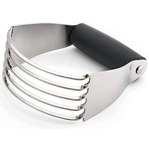 FireKylin Professional Dough Blender, Pastry Cutter Stainless Steel, Heavy Duty Pastry Blender with Blades