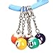 Femitu Billiard Ball Keychain Pool Keying 25mm (Pack of 16)