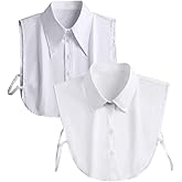 Detachable Dickey Collar Fake Collar Peter Pan Half Shirts False Collar Inserts Tops for Women Girls