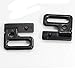 20set Craft Plastic Black Rectangle Tape Closure Hook & Clasp Fasteners Sewing on Clothes Bra Clip Hooks 25mm X 19mm Nk161