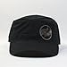 The Vintage Year Washed Cadet Cotton Twill Adjustable Military Radar Caps (Black Heavy Stitching)