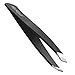 RUBEXX Precision Eyebrow Tweezers for Women Men Professional Stainless Steel Slant Tip Tweezers for Plucking Chin Facial Ingrown Hair Removal Anti Slip