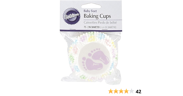 Amazon Com Baby Feet Cupcake Liners 75 Count Cupcake Wrappers Home Kitchen