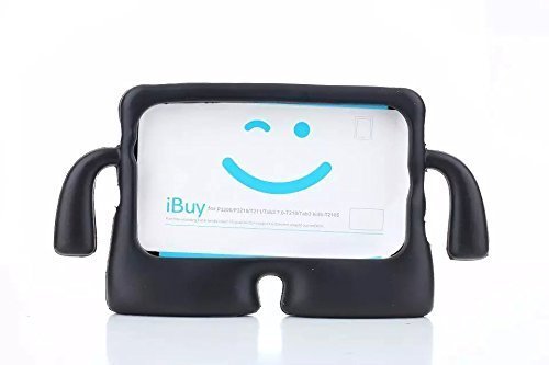 Samsung Galaxy Tab 4 Case 7.0 Tablet MUZE® Protective Rubberize EVA Foam Silicone Childproof Shockproof Cover Case Durable Light Weight Cute Cartoon Kids Case for Samsung Galaxy Tablet 2 /3 /3 Lite / 4 / Q (7.0 Inch/Black)