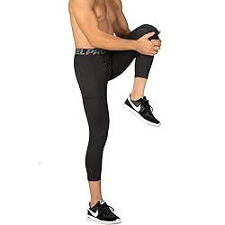 WRAGCFM Mens 3/4 Compression Pants, Capri Athletic