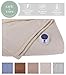 Perfect Fit SoftHeat - Full Micro-Fleece Heated Blanket - Luxuriously Warm & Soft Electric Blanket, Patented Low-Voltage Technology (Natural, Full)
