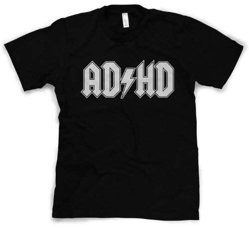 Acdc Adhd T Shirt Funny Hard Rock Logo Tee XL