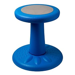 Image of Active Kids Chair by Studico - Wobble Chair Pre-School - Elementary School - Age Range 3-7y - Grades K-1-2 - 14" High - Flexible Seating Classroom - Helps ADD/ADHD - Corrects Posture - Blue