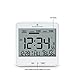 MARATHON Atomic Desk Clock, White - Easy-to-Read 5.2” Display with Calendar + Heat & Comfort Index - Includes Alarm with Snooze & Backlight