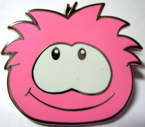 RARE Disney Club Penguin Pink Puffle Pin - 1