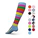 Go2Socks Compression Socks for Men Women Nurses Runners 20-30mmHg Medical Stocking Athletic (Stripes, XL)