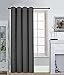 Utopia Bedding Blackout Room Darkening Curtain for Bedroom Grey - 1 Panel - 52x84 Inches Long - 8 Grommets/Rings per Panel - 1 Tie Back Included