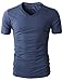H2H Mens Casual Slim Fit Short Sleeve V-neck T-Shirt Of Various Colors