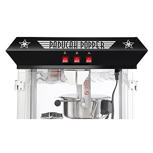 Great Northern Popcorn Black Paducah 8 Ounce Antique Popcorn Machine