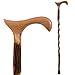 Brazos Rustic Wood Walking Cane, Twisted Hickory, Derby Style Handle, for Men & Women, Made in the USA, 34