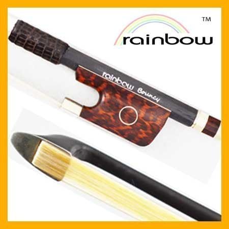 Rainbow BOUNCY Rare Pure Carbon Fiber Violin Bow Pernambuco Performance