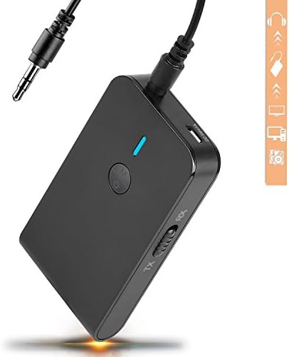 Bluetooth transmitter Receiver bluetooth Adapter 2-in-1 Wireless 3.5mm Car Adapter &amp; Bluetooth Car Aux Adapter for Music Streaming Sound System, Hands-free Audio Adapter &amp; Wireless Car Kits for Home