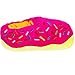 Silver Lilly Novelty Slippers - Plush Donut Dessert Food Slippers
