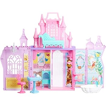 Disney Princess Pop-Up Palace, Castle Playset with Handle and 13 Accessories, 5 Rooms, 2 Feet Tall