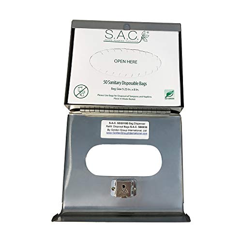 SB8836-24, case of 24 Boxes. 50 Bags per Box. Sanitary Napkin and Tampon Disposal Bags, self Sealing Courtesy Bags for The Sanitary, Discrete Disposal of Personal Care & Hygiene Products. - Thumbnail 5