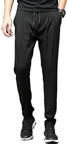 ONTBYB Mens Casual Fit Beach Straight Long Solid Pants Trosers