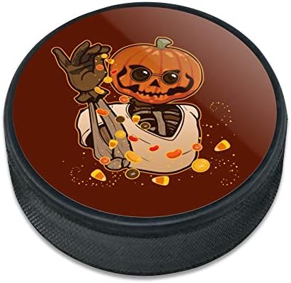 Jack O Lantern Halloween Candy Sugar Salt Bae Pumpkin Ice Hockey Puck