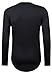 JOKHOO Mens Long Sleeve Hipster Hip Hop Basic Curved Hem T Shirt Black Medium