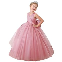 Nileafes Flower Girls Maxi Dress Bridesmaid Wedding