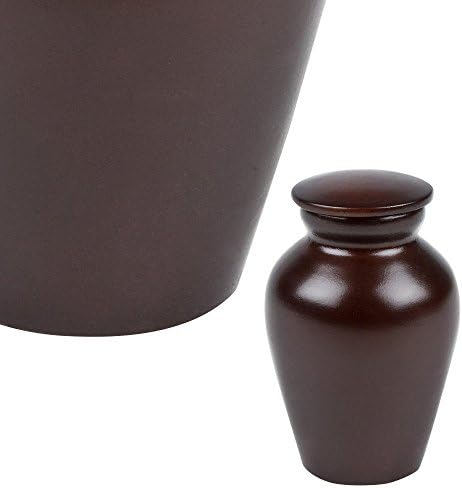 Perfect Memorials Walnut Color Classic Grecian Wood Keepsake Cremation Urn