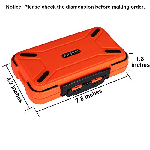 KEESHINE Angelzubehör-Box, Aufbewahrungsbox, 2 Seiten, Kunststoff, abnehmbares Gitter-Aufbewahrung, Schmuck-Organizer, Behälter für Köder, Haken, Perlen, Ohrringe, Werkzeug (orange) – Bild 7