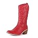 West Blvd - Womens Miami Cowboy Western Boots (8.5 M US, Red Pu)