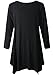 LARACE Plus Size Tops for Women Tunic Asymmetrical Dress Shirts 3/4 Sleeve V Neck Flowy Ladies Clothes for Leggings(Black 1X)