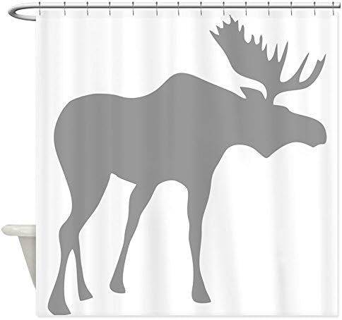 YEHO Art Painting Vintage Moose Shower Curtain Mildew-Resistant Antibacterial Waterproof Shower Rings Included -Best Visual Enjoyment For You(60" Wide X 72" Long),Rings Accessory Included