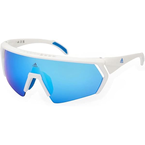 adidas スポーツサングラス ブルー Amazon.com: Sunglasses Adidas Sport SP 0027 91X Matte Blue/Mirror