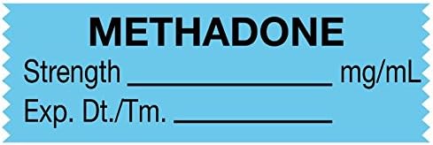 MedValue Anesthesia Tape, Methadone mg/mL , 1-1/2" x 1/2", Light Blue - 500 Inches Per Roll