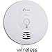 Kidde Wireless Smoke Detector, AA Battery Operated (Included), Ionization Sensor Wire-Free Interconnect Smoke Alarm, White