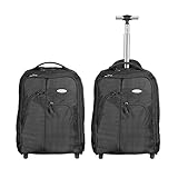 FBI-Fabco 40L Black Trolley Heavy Designer Backpack