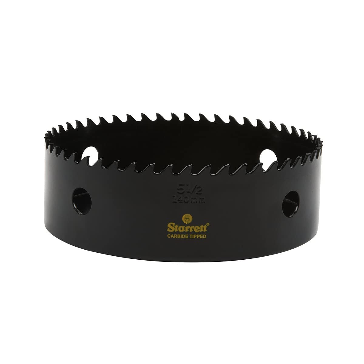 Starrett Tungsten Carbide Tipped Hole Saw - CT512 Deep Cut Holesaw Cutter - For Wood Suspended Flooring Reinforced Concrete & Fibreglass - 140MM — image 1