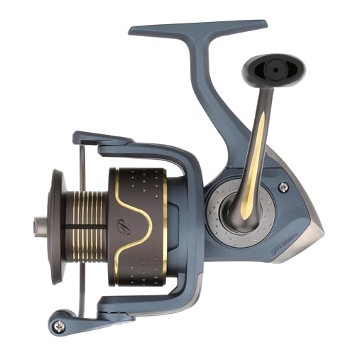 Pflueger President Spinning Fishing Reel, Size 40, 10 Stainless Steel Ball Bearing System, Sealed Oil Felt Front Drag, Lightweight Graphite Construction