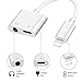 Headphone Adapter for iPhone Charger Jack AUX Audio 3.5 mm Jack Adapter for iPhone Adapter Splitter Earphone Compatible with iPhone 7/7p/8/8p/X Dongle Accessory Connector Compatible iOS 11/12 Later