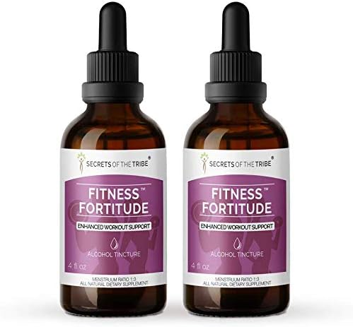 Secrets Of The Tribe - Fitness Fortitude, Enhanced Workout Support, Herbal Supplement Blend Drops Alcohol Liquid Extract (2x4 fl oz)